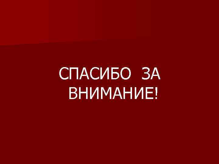 СПАСИБО ЗА ВНИМАНИЕ! 