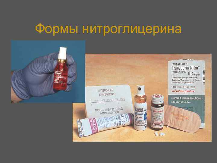 Формы нитроглицерина 