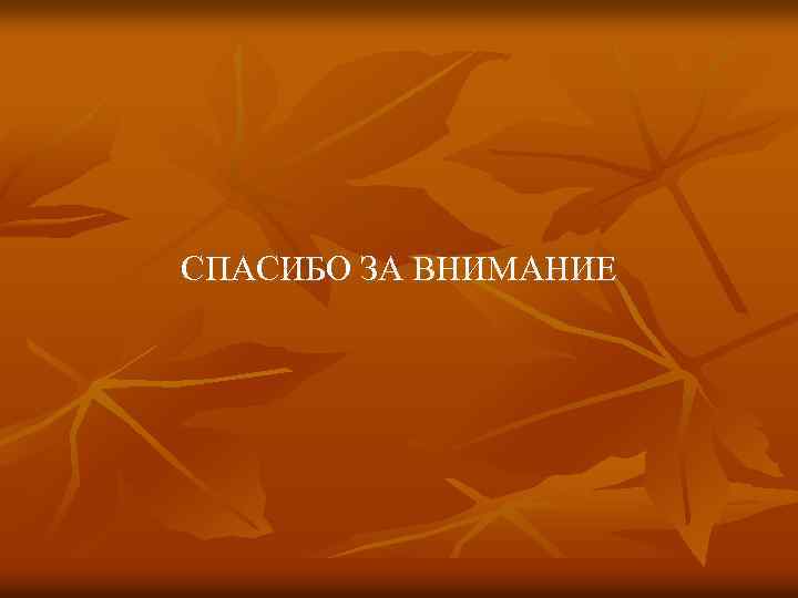 СПАСИБО ЗА ВНИМАНИЕ 