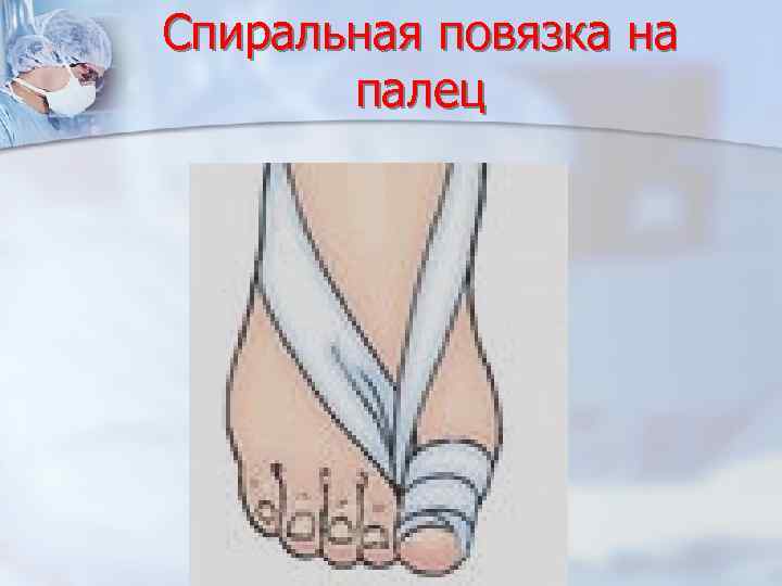 Спиральная повязка на палец 