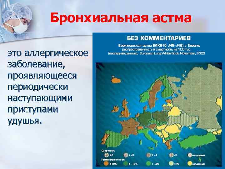 Бронхиальная астма это аллергическое заболевание, проявляющееся периодически наступающими приступами удушья. 