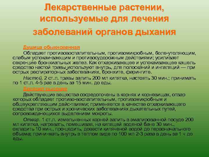 Применили для лечения. Лекарственные растения при заболеваниях органов дыхания. Лекарственные растения, применяемые при патологии органов дыхания. Лекарственные растения при заболеваниях верхних дыхательных путей. Лекарственный растений при болезни дыхательных путей.