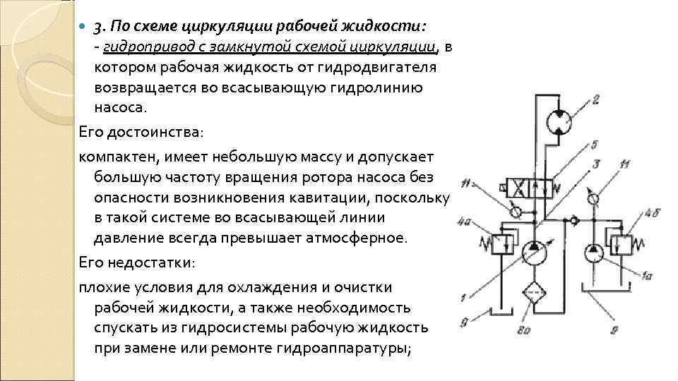 Гидропривод поступательного движения принципиальная схема основные параметры основы расчета