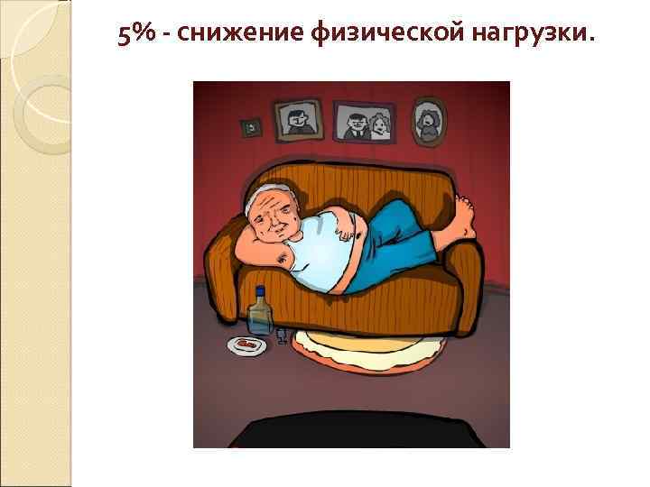 5% - снижение физической нагрузки. 