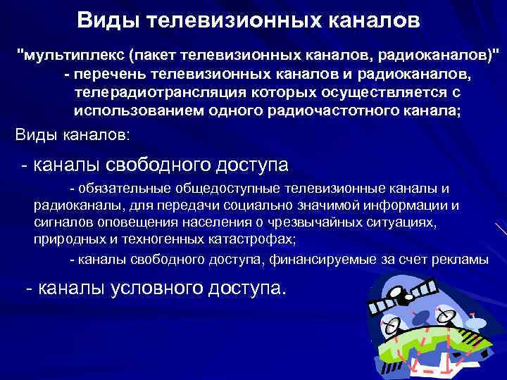 Виды телевизионных каналов 