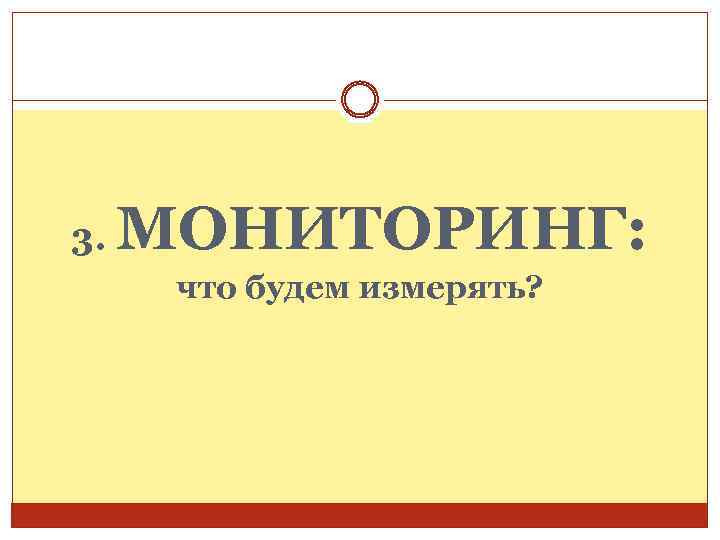 3. МОНИТОРИНГ: что будем измерять? 
