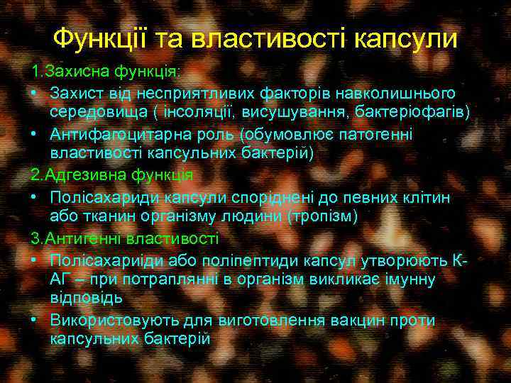 Функції та властивості капсули 1. Захисна функція: • Захист від несприятливих факторів навколишнього середовища