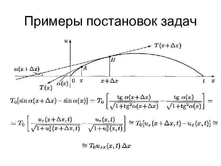 Примеры постановок задач 