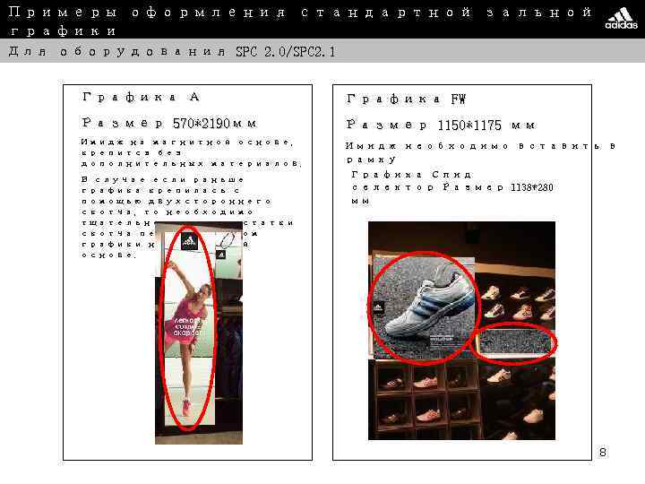 Примеры оформления стандартной зальной графики Для оборудования SPC 2. 0/SPC 2. 1 Графика А