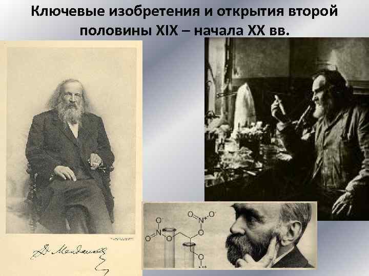 Ключевые изобретения и открытия второй половины XIX – начала XX вв. 