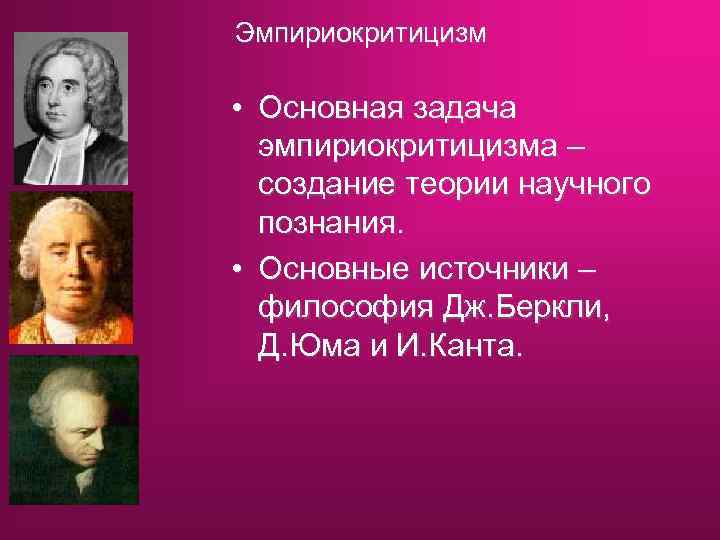 Догмы эмпиризма. Создание теории научного знания. Задачи эмпириокритицизма. Беркли и кант. Дж Милля неопозитивизм.