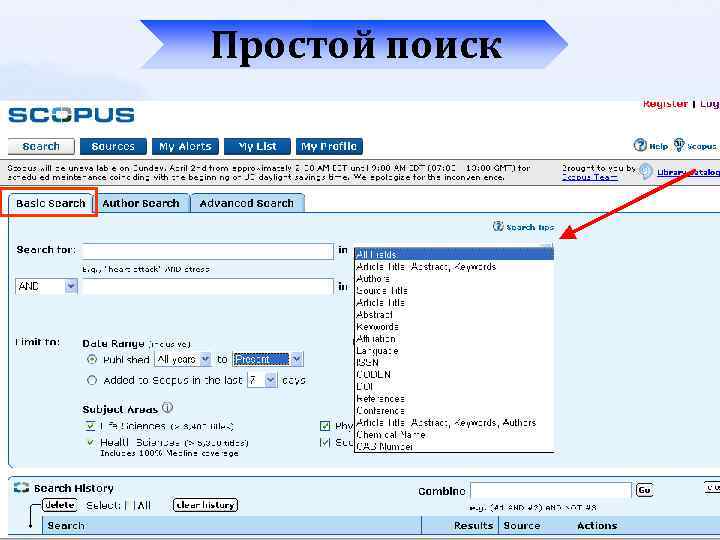 Простой поиск 