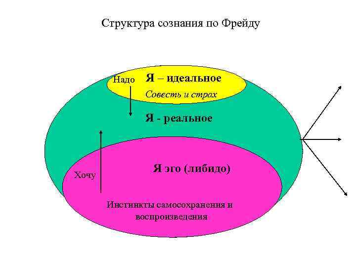 Структура психики по фрейду схема