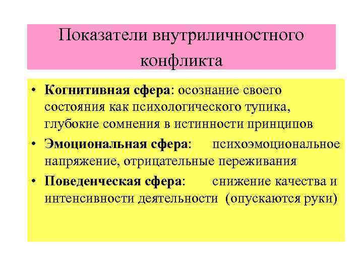 Когнитивная сфера. Показатели внутриличностного конфликта. Показатели внутриличностного конфликта когнитивная сфера. Специфика внутриличностного конфликта. Особенности внутриличностных конфликтов.