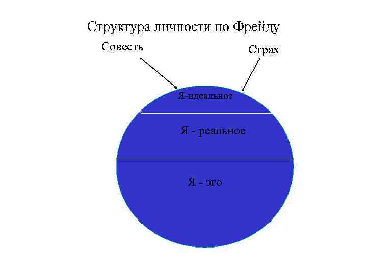 Структура личности по Фрейду Совесть Страх Я-идеальное Я - реальное Я - эго 