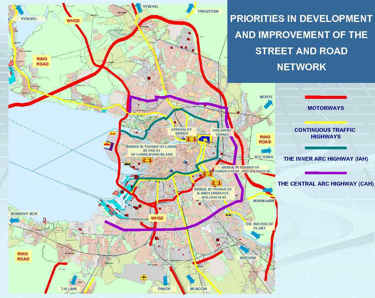 VYBORG PRIOZERSK VYBORG WHSD PRIORITIES IN DEVELOPMENT AND IMPROVEMENT OF THE STREET AND ROAD