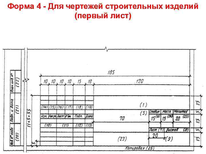 Чертежи строительных изделий