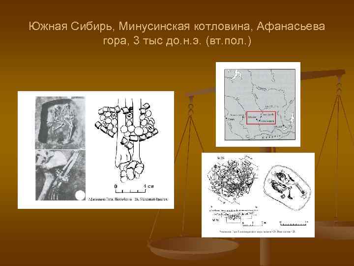 Южная Сибирь, Минусинская котловина, Афанасьева гора, 3 тыс до. н. э. (вт. пол. )