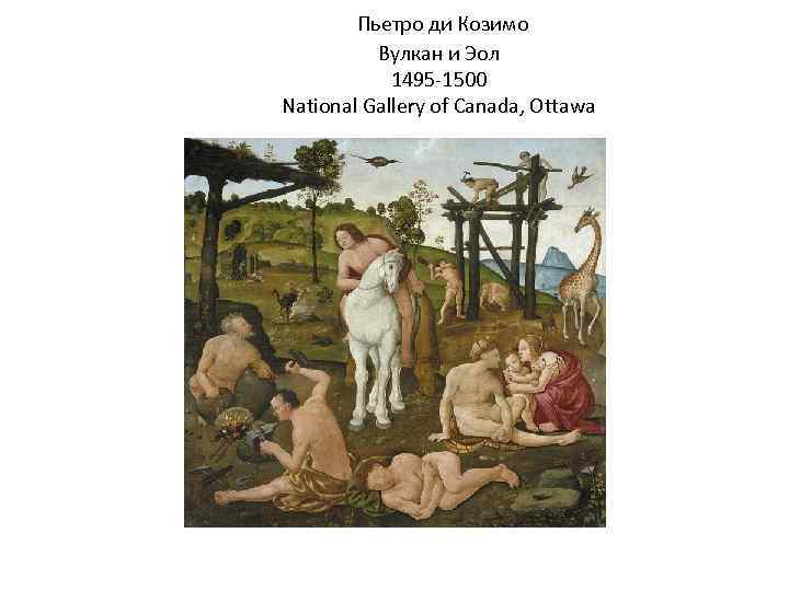  Пьетро ди Козимо Вулкан и Эол 1495 -1500 National Gallery of Canada, Ottawa