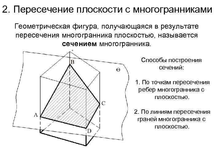 Точки пересечения ребер многогранника. Пересечение многогранника плоскостью. Пересечение многоугольника плоскостью. Многогранники пересечение многогранников плоскостью. Способы построения многогранника плоскостью.