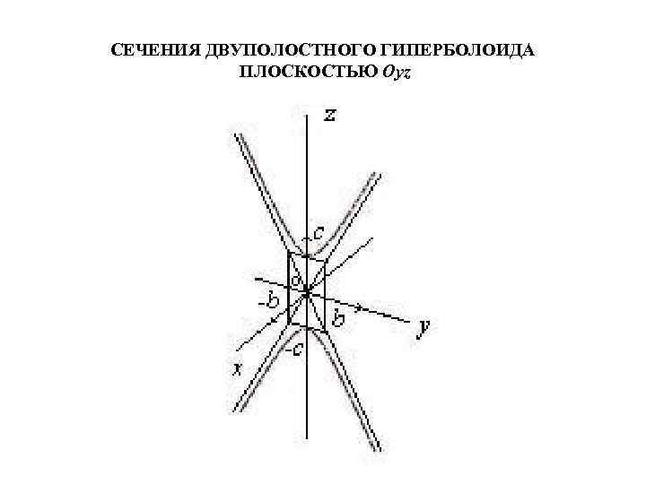 СЕЧЕНИЯ ДВУПОЛОСТНОГО ГИПЕРБОЛОИДА ПЛОСКОСТЬЮ Oyz 