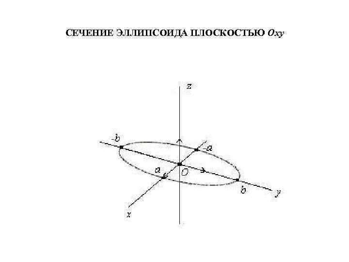 СЕЧЕНИЕ ЭЛЛИПСОИДА ПЛОСКОСТЬЮ Oxy 