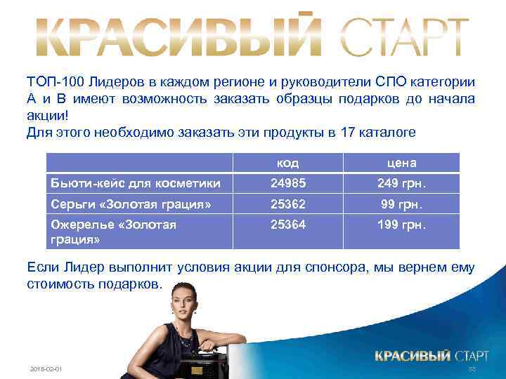 ТОП-100 Лидеров в каждом регионе и руководители СПО категории А и В имеют возможность