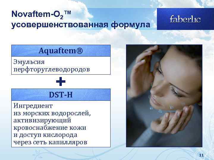 Novaftem-O 2™ усовершенствованная формула Aquaftem® Эмульсия перфторуглеводородов + DST-H Ингредиент из морских водорослей, активизирующий