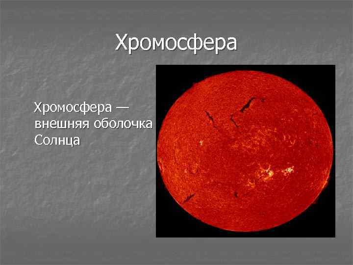 Хромосфера — внешняя оболочка Солнца 