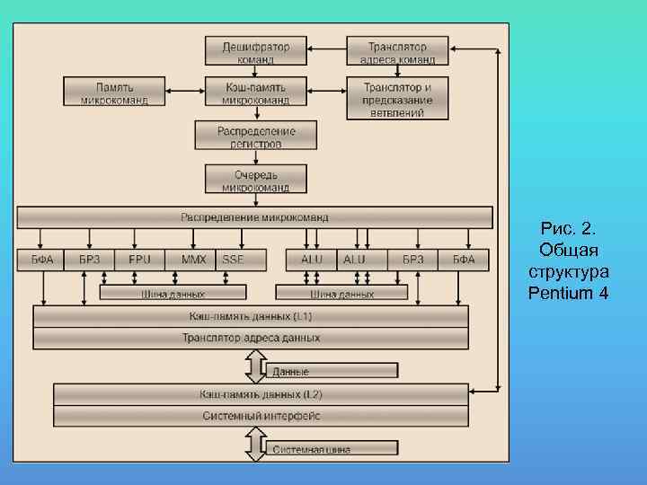 Рис. 2. Общая структура Pentium 4 