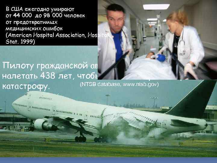В США ежегодно умирают от 44 000 до 98 000 человек от предотвратимых медицинских