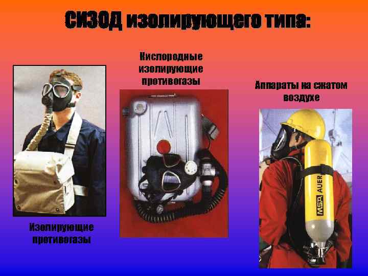 Изолирующие средства защиты. Противогазы изолирующего типа. Изолирующие СИЗОД. СИЗОД изолирующего типа. СИЗОД самоспасатели изолирующие.