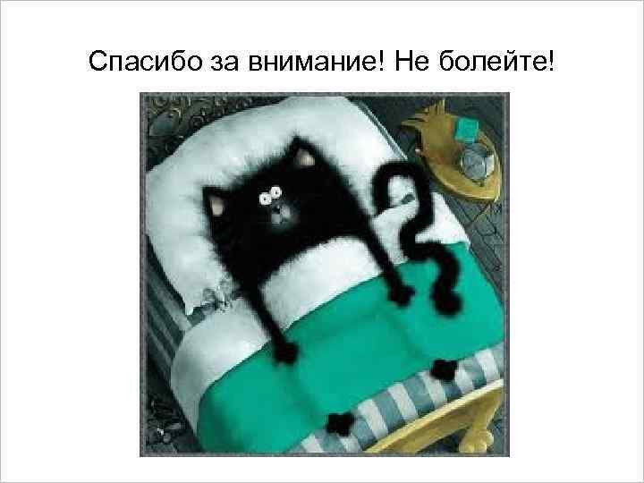 Спасибо за внимание! Не болейте! 