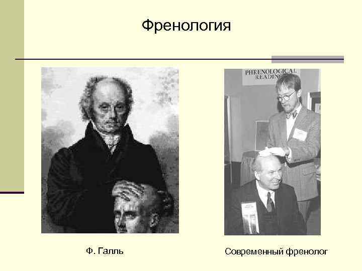 Френология Ф. Галль Современный френолог 