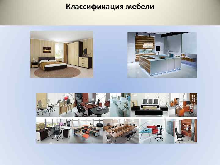 Классификация мебели в гостинице