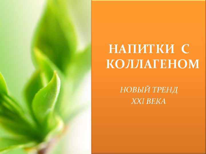 НАПИТКИ С КОЛЛАГЕНОМ НОВЫЙ ТРЕНД XXI ВЕКА 