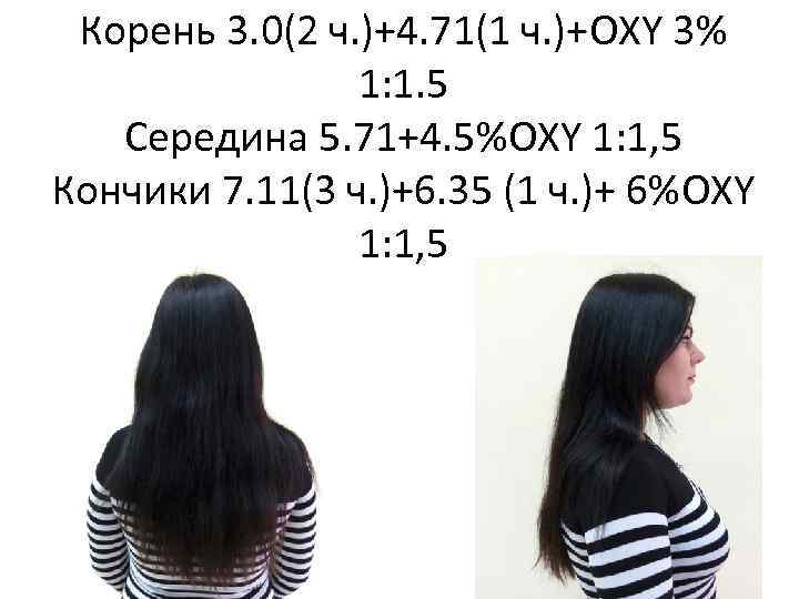 Корень 3. 0(2 ч. )+4. 71(1 ч. )+OXY 3% 1: 1. 5 Середина 5.