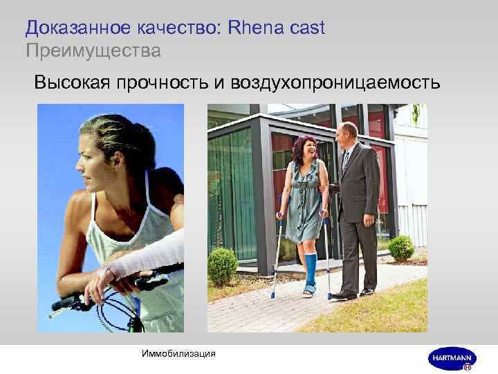 Доказанное качество: Rhena cast Преимущества Высокая прочность и воздухопроницаемость Иммобилизация 