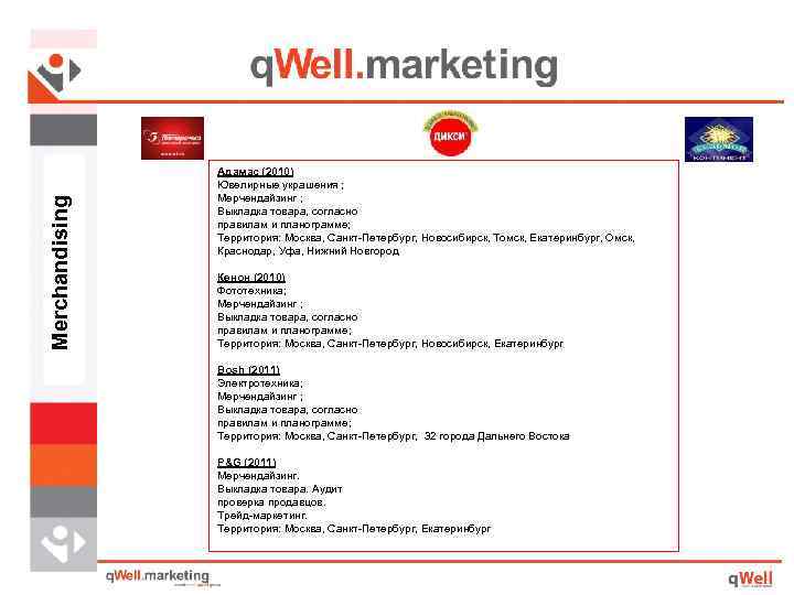 Merchandising Адамас (2010) Ювелирные украшения ; Мерчендайзинг ; Выкладка товара, согласно правилам и планограмме;