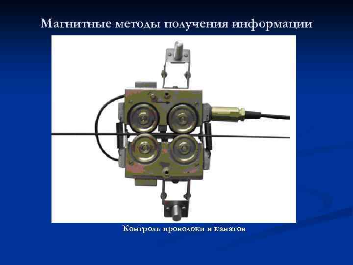 Магнитные методы получения информации Контроль проволоки и канатов 