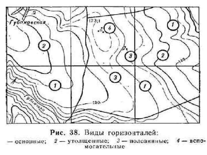 Сплошные горизонтали на плане местности