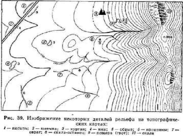 Топографическая карта рельеф