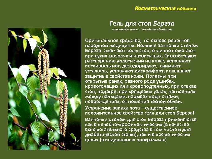 Косметические новинки Гель для стоп Береза Ножные ванночки с лечебным эффектом Оригинальное средство, на