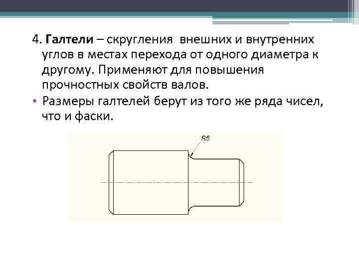 Галтель на чертеже обозначение