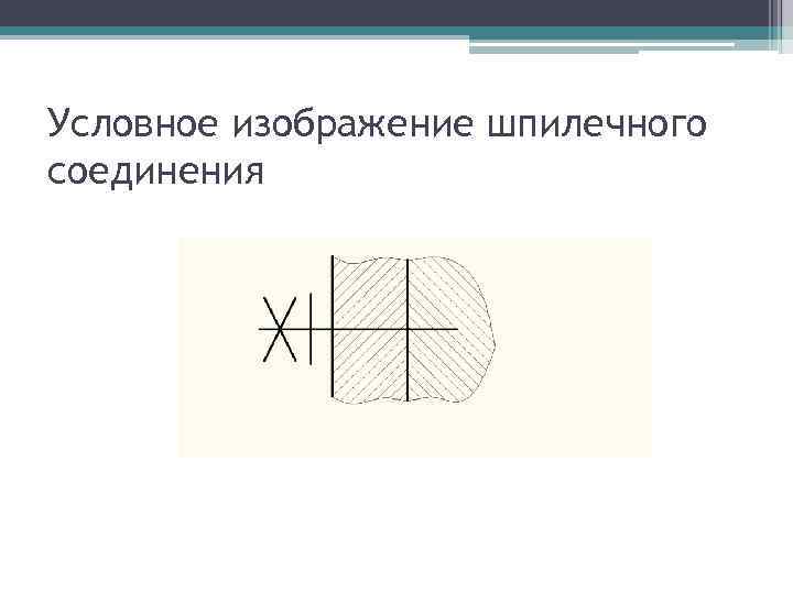 Условное изображение шпилечного соединения 