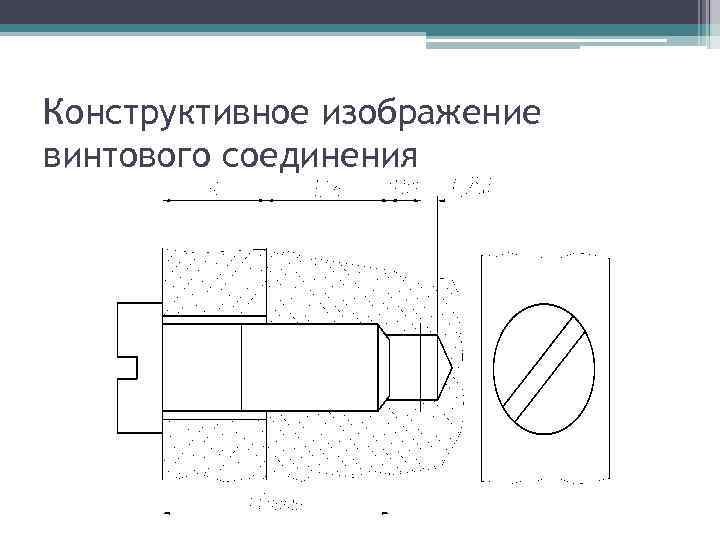 Упрощенное изображение винтового соединения