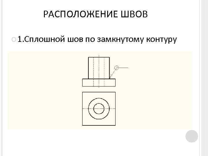 Сварной шов по замкнутому контуру на чертеже