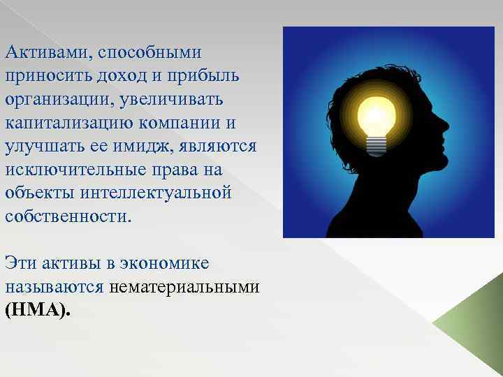 Активами, способными приносить доход и прибыль организации, увеличивать капитализацию компании и улучшать ее имидж,