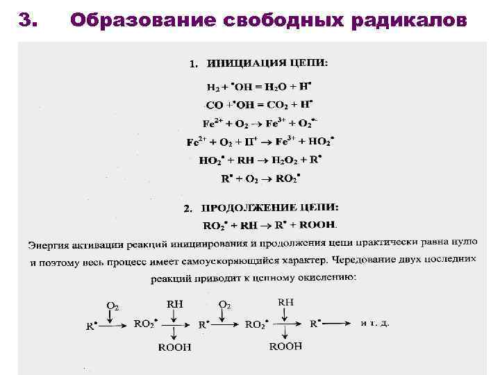 Схема участия усиленного перекисного окисления липидов в развитии патологии нейронов