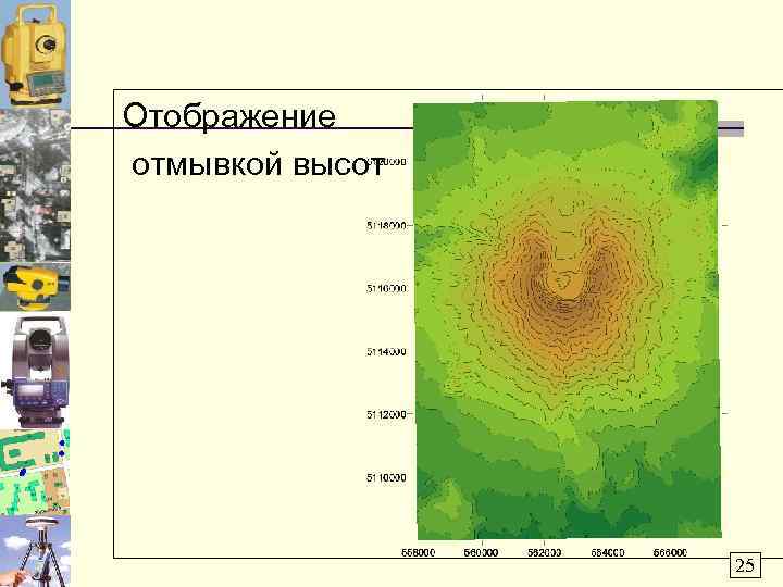 Отображение отмывкой высот 25 